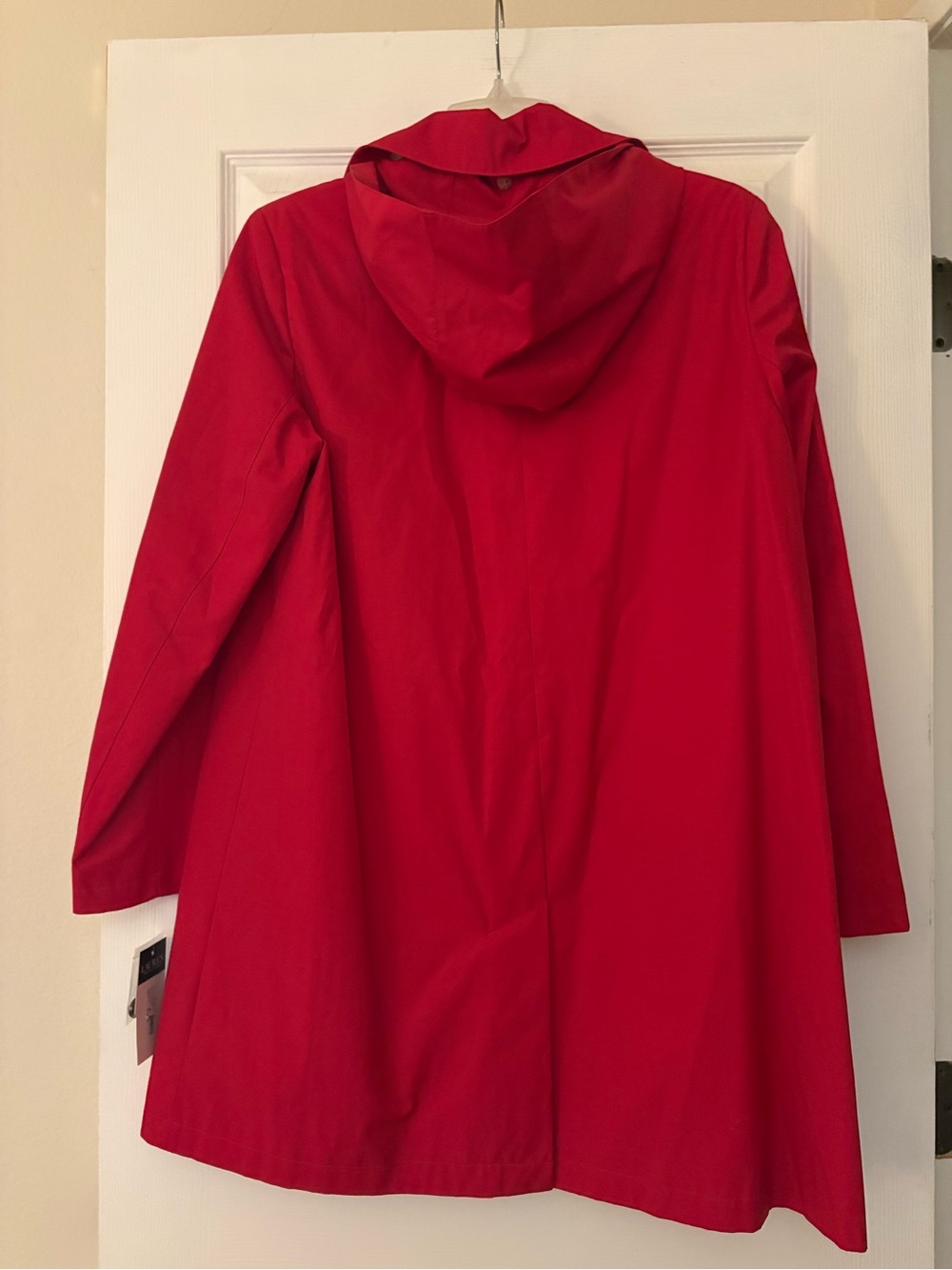 Ralph Lauren Bold Red Button-Front Trench Coat - Water Resistant - Picture 4 of 12